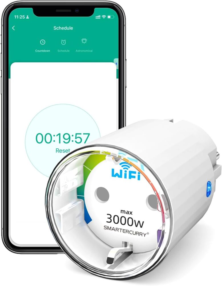 CURRYSMARTER Smart WLAN Mini Steckdose 13A mit Strommessung