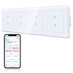 CURRYSMARTER 2Fach 1Weg WLAN Smart Lichtschalter 10A - 4Fach