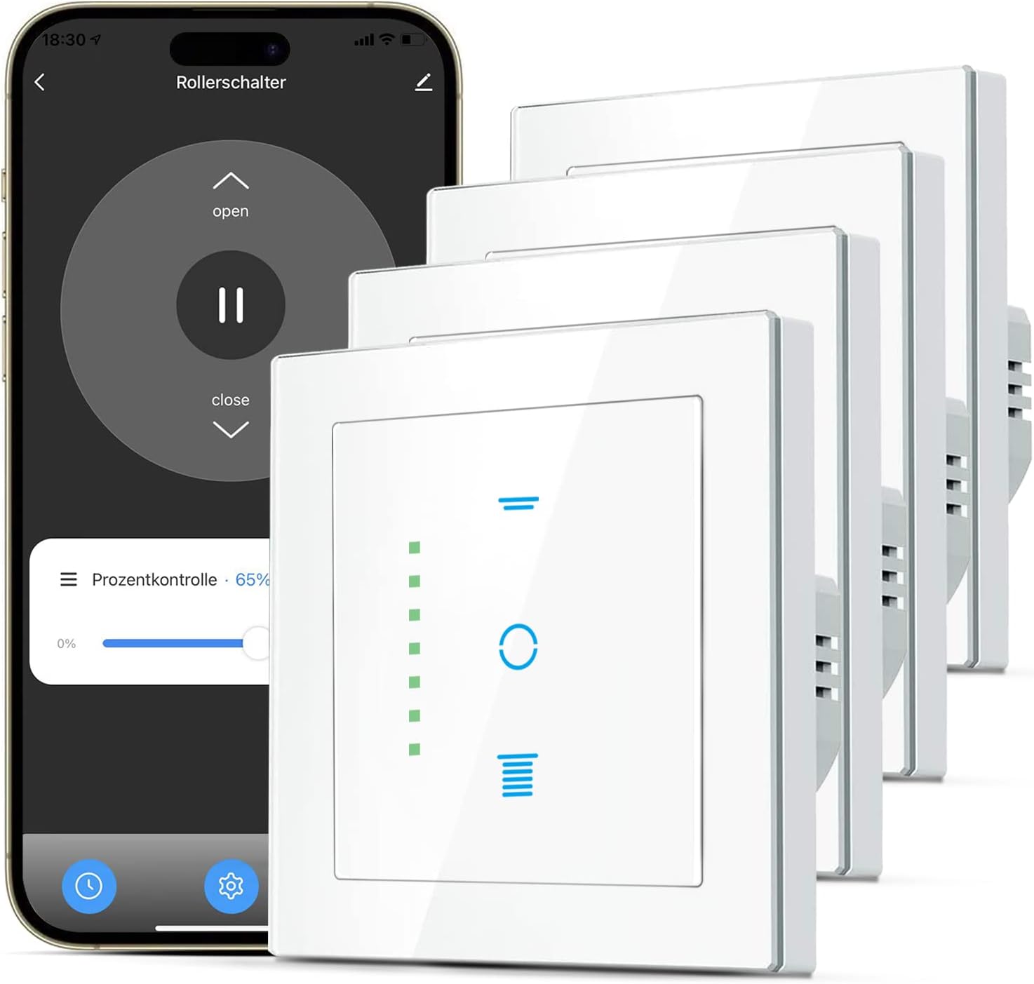 CURRYSMARTER Gen6 WLAN Rollladenschalter, Smarte Rollladensteuerung & Jalousieschalter