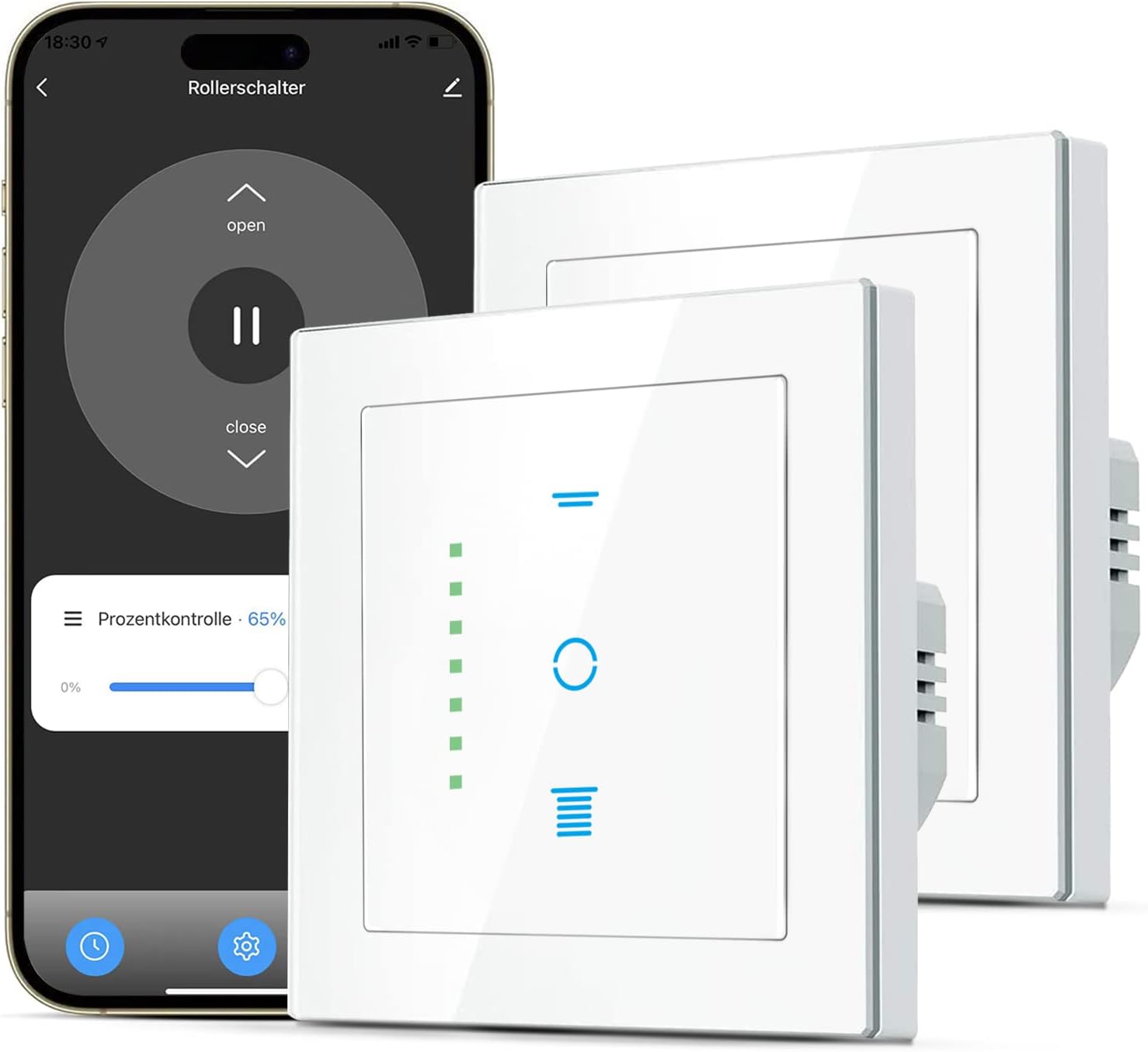 CURRYSMARTER Gen6 WLAN Rollladenschalter, Smarte Rollladensteuerung & Jalousieschalter