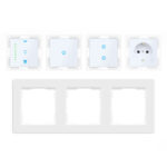 CURRYSMARTER Rollladenschalter & Lichtschalter & Steckdose – Frei kombinierbar mit 1- bis 4-fach Rahmen