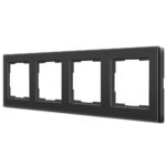 CURRYSMARTER 4Fach Acrylrahmen Schwarz